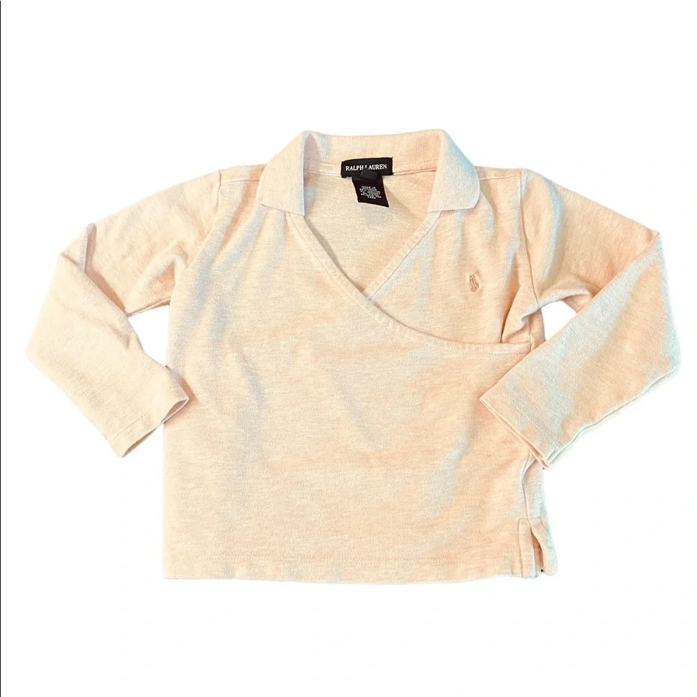 RALPH LAUREN GIRLS LIGHT PINK PULLOVER TOP SIZE 4T